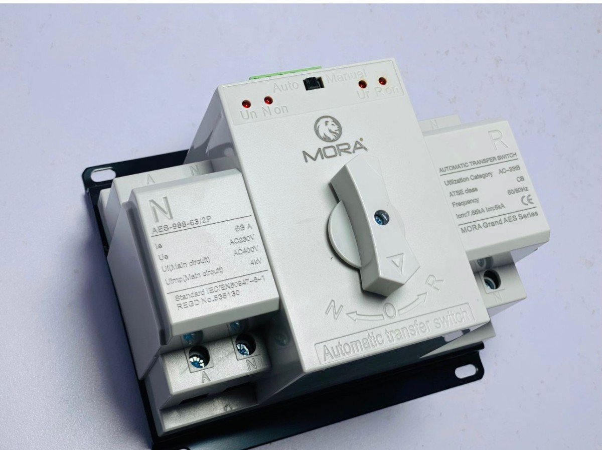 MORA ATS Automatic Transfer Switch — 2 Pole, 63 A
