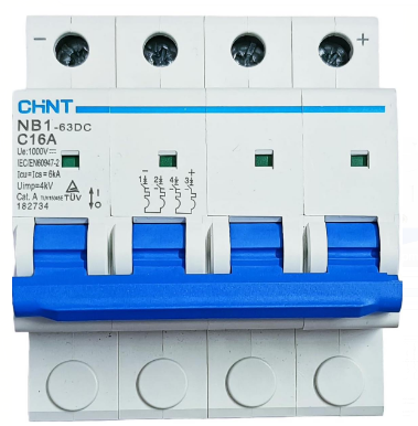 Chint DC Breaker 4P 16A / 32A 1000V Solar (6 kA)